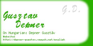 gusztav depner business card